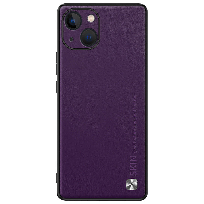 Phone Cover for iPhone 14 Plus Drop Proof PU Leather Coated PC+TPU Case with Metal Decor Phone Cover for iPhone 14 Plus Drop Proof PU Leather Coated PC+TPU Case with Metal Decor